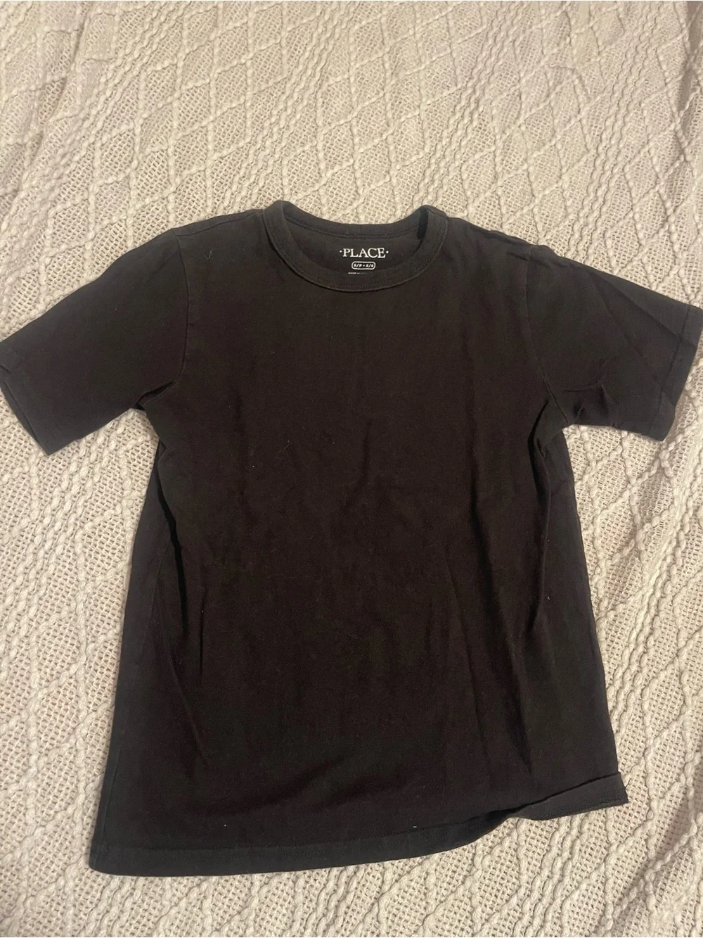 The Children's Place Black Short Sleeve Crewneck Tee
